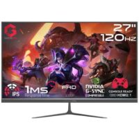 27 inch Gaming Monitor FHD 120Hz IPS 1ms, Wide IPS Screen Fast HDMI 2.1 and VGA Display Port Built-in Speakers Support PS5 Black
