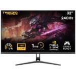 32 inch Supreme Series, (1920x1080p) FHD VA Panel, 240Hz Refresh Rate, 1ms Response Time, Adjustable Stand, HDMI 2.1, HDR, Console Ready, G-sync Compatable TM32FHD240VA Black