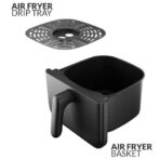 4L Air Fryer, Compact Design, Fast Crispy Cooking, Roast, Bake & Reheat, Adjustable Temperature & Timer 4 L 1600 W EVKA-AF3801B Black (4)
