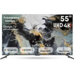 55 Inch 4K ULTRA HD Smart TV, Google TV with Hands Free Voice Control, Built-in Receiver, Dolby Vision Atmos, HDR 10+, Game Mode, Wide Colour Gamut, DTS HD, Google TV Android 55UA3400G Black