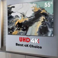 55 Inch 4K ULTRA HD Smart TV, Google TV with Hands Free Voice Control, Built-in Receiver, Dolby Vision Atmos, HDR 10+, Game Mode, Wide Colour Gamut, DTS HD, Google TV Android 55UA3400G Black (2)