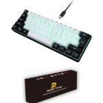 60% Wired Gaming Keyboard, RGB Backlit Ultra-Compact Mini Keyboard, Waterproof Small Compact 61 Keys Keyboard for PC_Mac Gamer, Typist, Travel, Easy to Carry on Business Trip