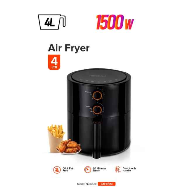 Air Fryer 4 L Pot_ Non-Stick Coating with Vortex Frying Technology