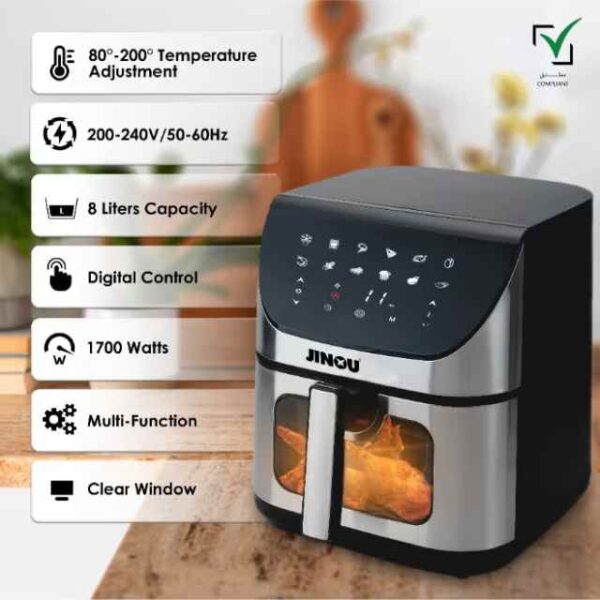 Air fryer 8L–Made with Non-Stick bucket & Touch Panel (4)