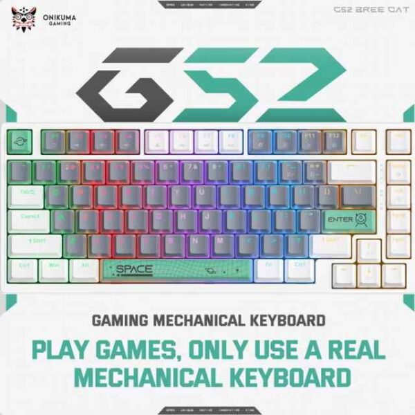G52 82-Key Brown Switch Mechanical Gaming Keyboard 75% Mini Wired Waterproof Backlight Silent RGB Color Suitable For Computer_Ps4_Xbox Gamers (2)