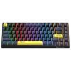 G52 82 Keys Wired Gaming Keyboard, Mechanical Keyboard Brown Switch RGB Backlit Suitable For Computer_Ps4_Xbox Gamers
