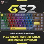 G52 82 Keys Wired Gaming Keyboard, Mechanical Keyboard Brown Switch RGB Backlit Suitable For Computer_Ps4_Xbox Gamers (2)