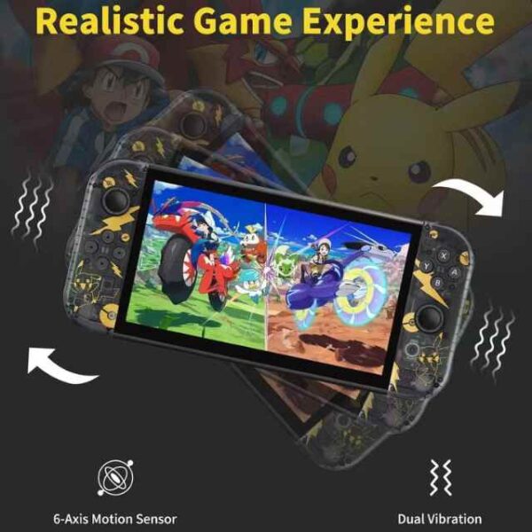 Joy Cons Wireless Controller for Nintendo Switch, L_R Controllers Replacement Compatible with Nintendo Switch_Lite_OLED, Joystick with Wake-up_Screenshot_Dual Vibration_Motion Control Function (2)