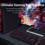 K552-2 87 Keys 60% Small TKL Mechanical Gaming Keyboard Black Red Led Backlit (4)