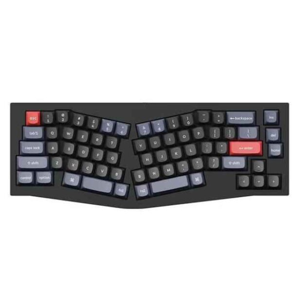 Keychron Q8 QMK Custom Mechanical Keyboard Fully Assembled Gateron G Pro Blue OSA PBT Keycaps Hot swappable RGB Keyboard Support Buttons Windows & macOS - Black