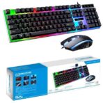 Led Gaming Keyboard With Mouse Set Black