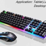 Led Gaming Keyboard With Mouse Set Black (2)