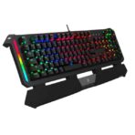 Light Strike RGB Gaming Keyboard with Dual Programmable Keys, Zero-Lag Response, and Adjustable Backlights - Blue (3)