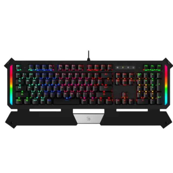 Light Strike RGB Gaming Keyboard with Dual Programmable Keys, Zero-Lag Response, and Adjustable Backlights - Blue
