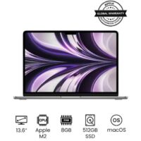 MacBook Air MC7U4 13.6-Inch Display, Apple M2 chip with 8-core CPU and 8-core GPU Processor_16GB RAM_256GB SSD_macOS English_Arabic Space Grey
