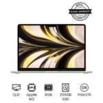 MacBook Air MLY13 13.6-Inch Display_ Apple M2 chip with 8-core CPU and 8-core GPU, 8GB RAM_256GB_ English Keyboard(International version) Starlight