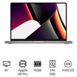 MacBook Pro MKGQ3 14-Inch Liquid Retina XDR Display Apple M1 Pro Chip With 10-Core CPU And 16-Core GPU_16GB RAM_1TB SSD_English Keyboard(International Version) Space Grey