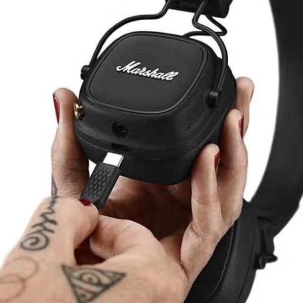 Major IV Foldable Bluetooth Wired_Wireless 80+ Hours of Playtime Headphones Black (5)
