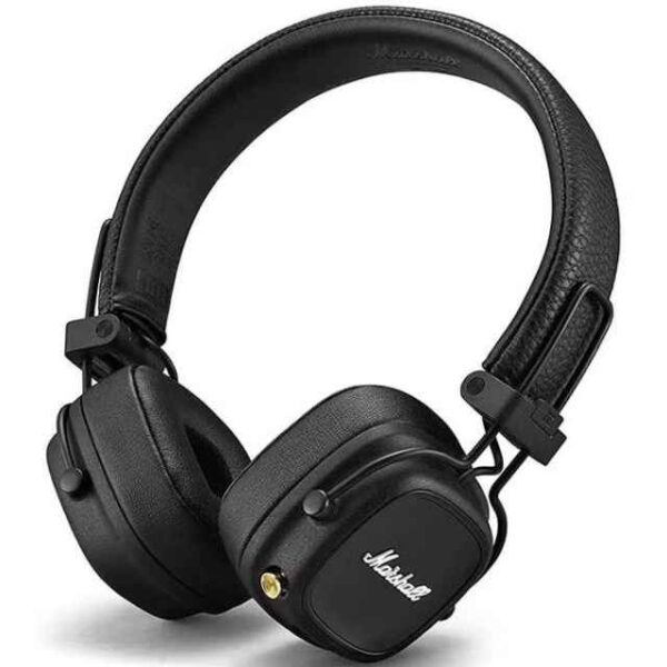Major IV Foldable Bluetooth Wired_Wireless 80+ Hours of Playtime Headphones Black