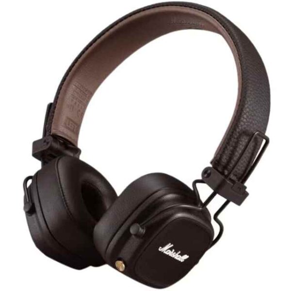 Major IV Foldable Bluetooth Wired_Wireless 80+ Hours of Playtime Headphones Brown