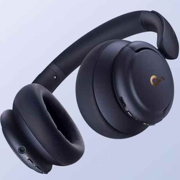 Q30 Hybrid Active Noise Cancelling Headphones with Multiple Modes, Hi-Res Sound, 40H Playtime, Fast Charge, Soft Earcups, Bluetooth Headphones, Travel Blue (3)