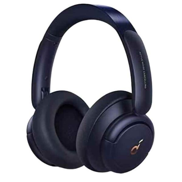 Q30 Hybrid Active Noise Cancelling Headphones with Multiple Modes, Hi-Res Sound, 40H Playtime, Fast Charge, Soft Earcups, Bluetooth Headphones, Travel Blue