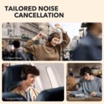 Q30 Hybrid Active Noise Cancelling Headphones with Multiple Modes, Hi-Res Sound, 50H Playtime, Fast Charge, Soft Earcups, Bluetooth Headphones, Travel Black (5)