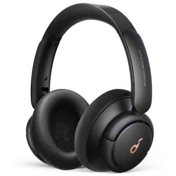 Q30 Hybrid Active Noise Cancelling Headphones with Multiple Modes, Hi-Res Sound, 50H Playtime, Fast Charge, Soft Earcups, Bluetooth Headphones, Travel Black