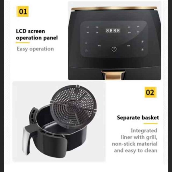 Smart Air Fryer - 4.5L Large Capacity (4)