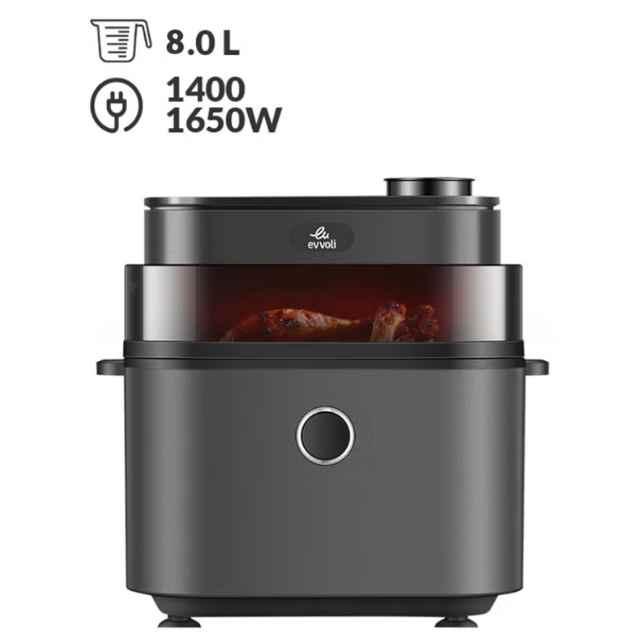 Air Fryer With Juicy And Crispy Options, Digital Control Panel Display