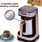 Istanbuli Premium Stainless Steel Turkish Coffee Maker 700w with Dual Brewing Modes – Variable Frequency & Low Heat Brewing